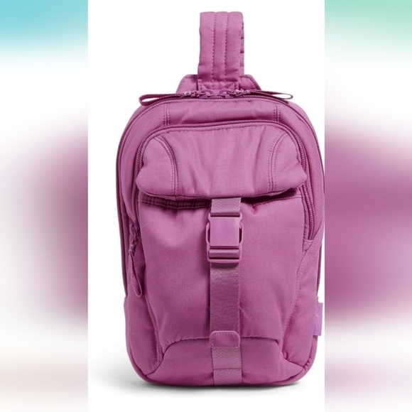 Brand new with tags- Vera Bradley Women\'s Cotton Utility Sling Backpack orchid main image 6